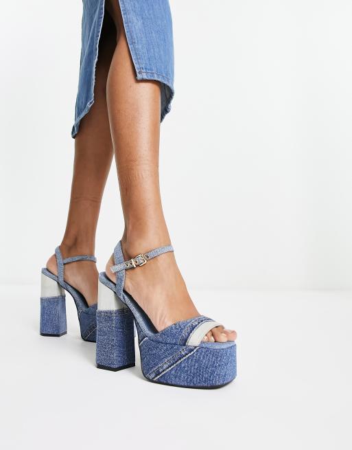 Jeffrey Campbell – Girl Friend – Platåsandaler i denim