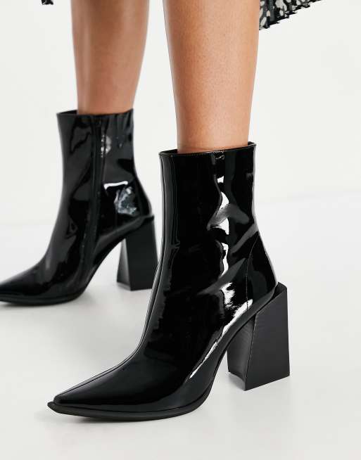 Jeffrey campbell store patent leather booties