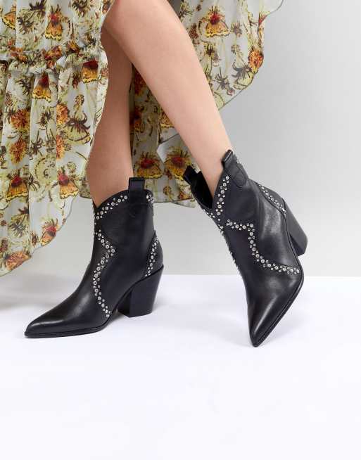 Jeffrey campbell sale black studded boots