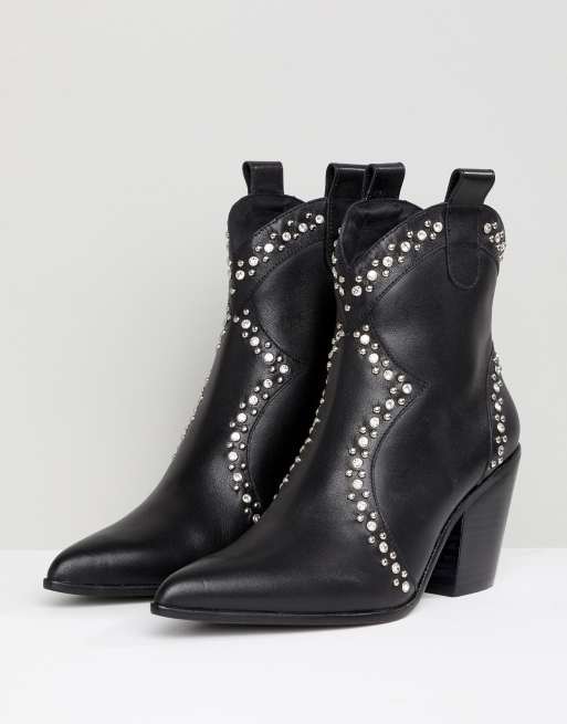 Jeffrey campbell black studded 2024 boots