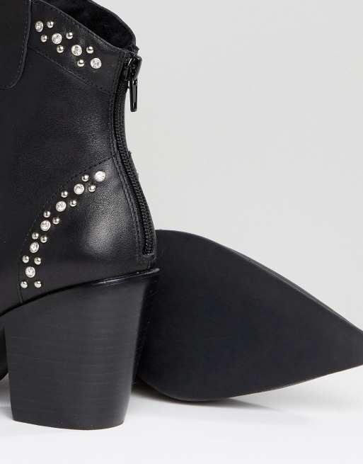 Jeffrey campbell best sale black studded booties