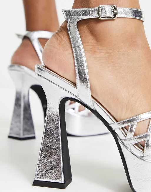 Jeffrey campbell hot sale silver heels