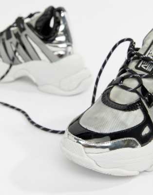 silver chunky trainers