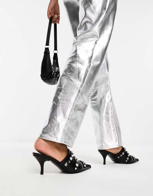 Jeffrey Campbell - Rock On - Sorte pumps med nitter uden hæl , 4 af 4
