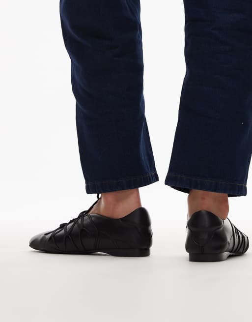 Jeffrey Campbell sneakerina shoes with laces in black, 4 of 4