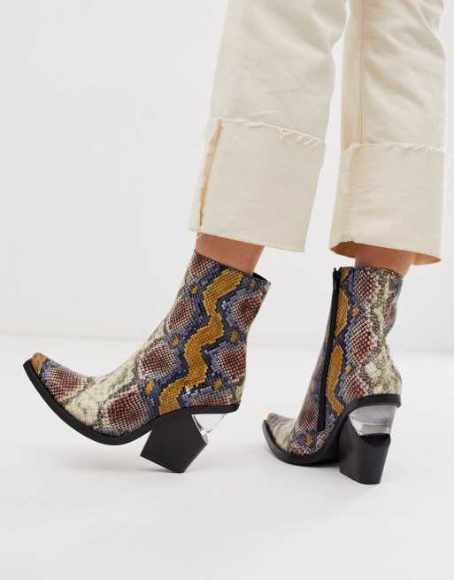 Jeffrey campbell clearance snake print boots