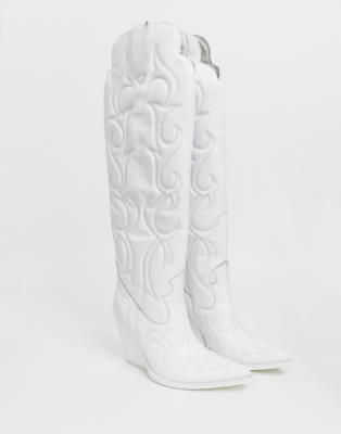 asos white cowboy boots