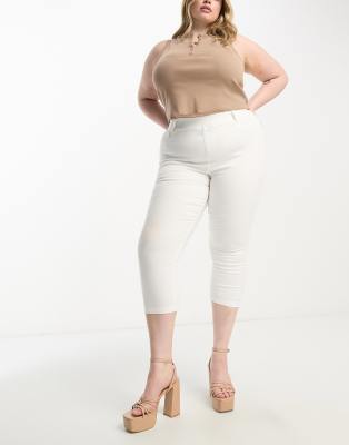main_image_ Jeggings capri blancos de corte pitillo de