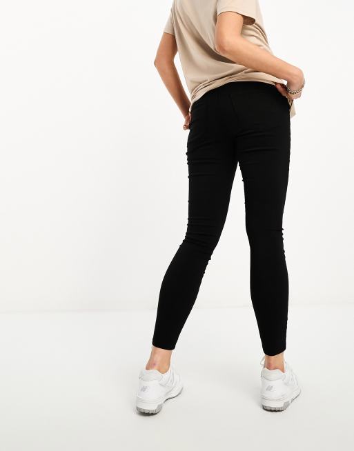Jeggings negros con banda por encima del vientre de Mamalicious Maternity, 3 de 4