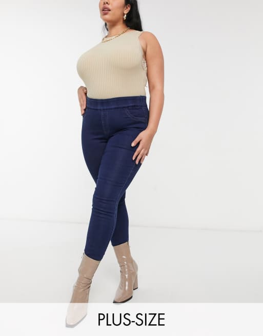 Jeggings pitillo en color añil de Simply Be