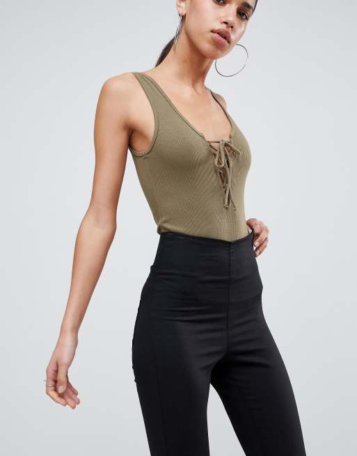 Jeggings sin cierres en negro con detalle de cinturilla de ASOS DESIGN, 3 de 4