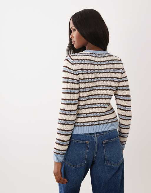 Jersey a rayas azules de punto de ASOS DESIGN, 4 de 4