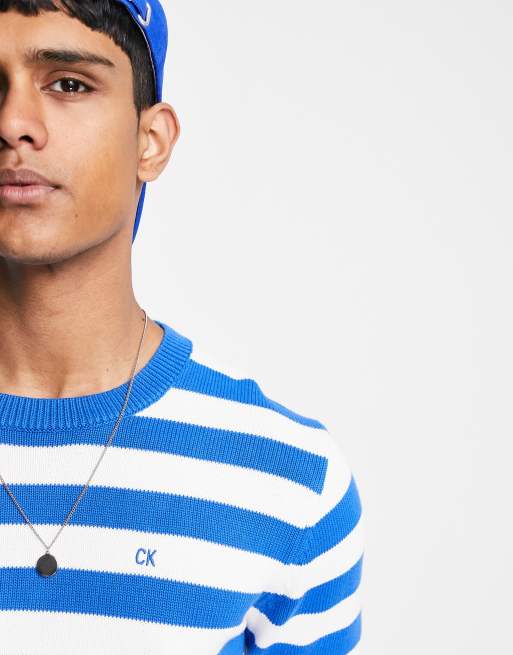 Jersey a rayas con cuello redondo de Calvin Klein Jeans 
