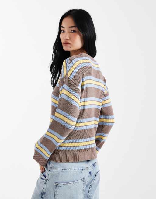 Jersey a rayas de colores de punto de mezcla de algodón de ASOS DESIGN, 4 de 4