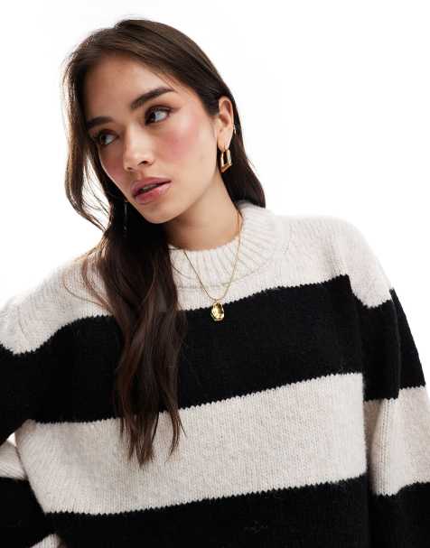 Jersey a rayas extragrande con cuello redondo de ASOS DESIGN - view 1