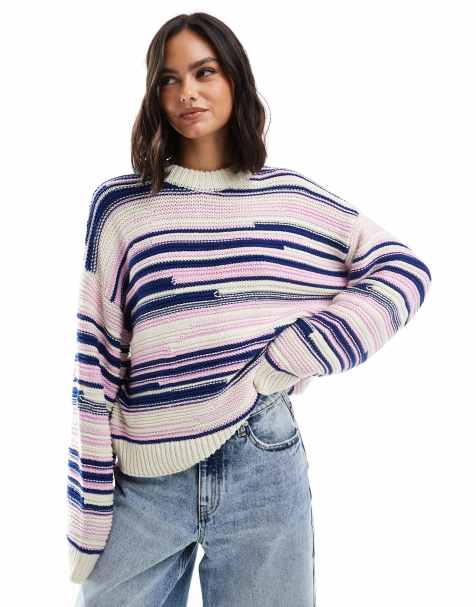 Jersey a rayas multicolores de punto premium de PIECES - view 1