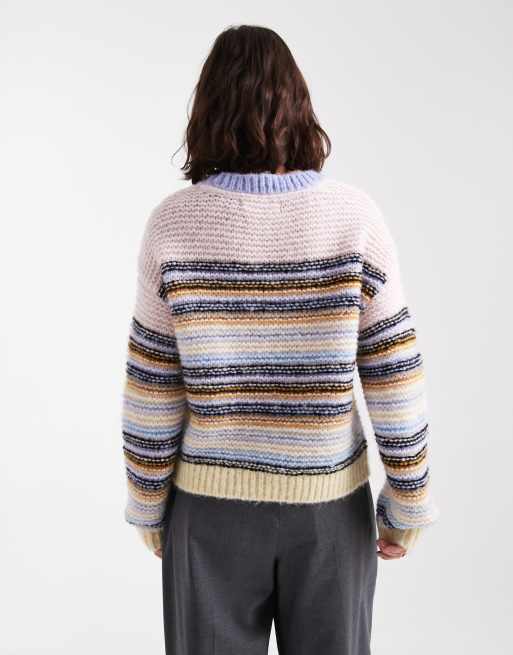 Jersey a rayas pastel de punto premium de Vero Moda, 3 de 4