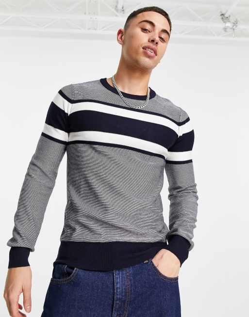 Jersey ajustado con rayas en el pecho de Gianni Feraud
