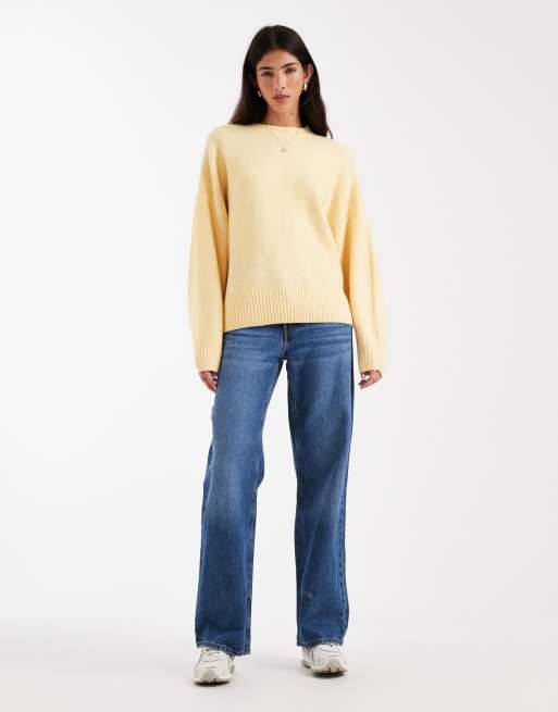 Jersey amarillo dorado con cuello cerrado de tejido suave de Vero Moda, 4 de 4