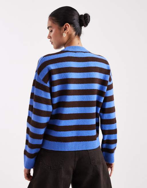 Jersey azul a rayas con cuello redondo de New Look, 3 de 4