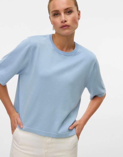 Jersey azul claro de punto de Vero Moda, 3 de 5