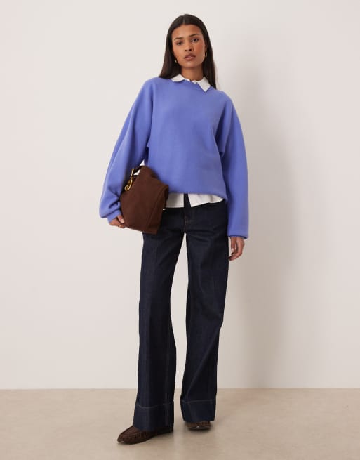 Jersey azul con cuello redondo de punto de Gina Tricot, 2 de 4