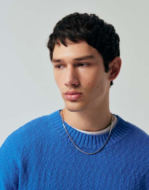 Jersey azul luminoso holgado de punto de Weekday, 3 de 5