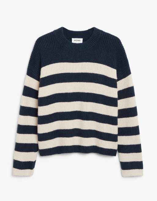 Jersey azul marino a rayas de punto Moa de Monki, 3 de 4