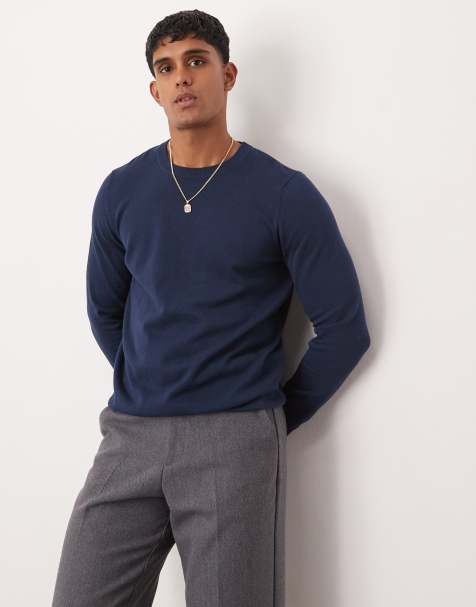 Jersey azul marino básico de punto de ASOS DESIGN - view 1