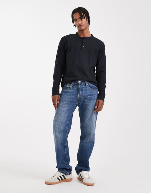 Jersey azul marino con cuello panadero de punto grueso de Jack & Jones, 2 de 5