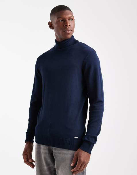 Jersey azul marino con cuello vuelto de Threadbare - view 1