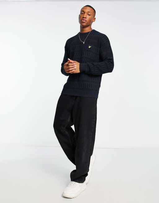 Jersey azul con pantalon negro shop