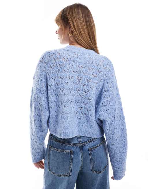 Jersey azul pastel de pointelle de Miss Selfridge, 4 de 4