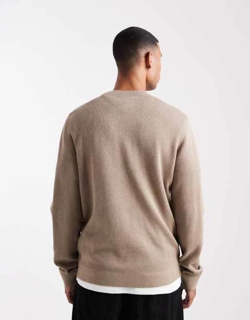 Jersey beis con cuello redondo de punto de Jack & Jones Premium, 3 de 5