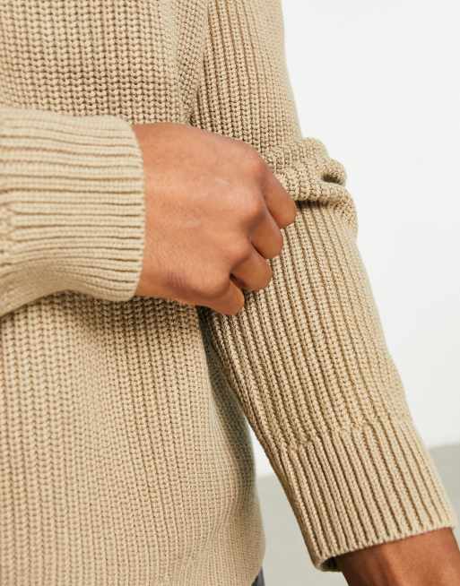 Jersey beis con media cremallera de punto Harry de Weekday, 4 de 4