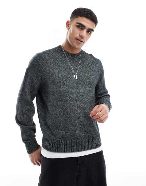 Jersey beis de corte cuadrado con cuello redondo de punto de Hollister - view 1
