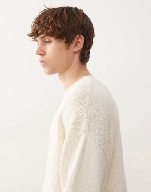 Jersey blanco holgado de punto de Weekday, 4 de 5