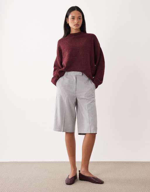Jersey burdeos con cuello redondo de tejido suave de Vero Moda, 2 de 4