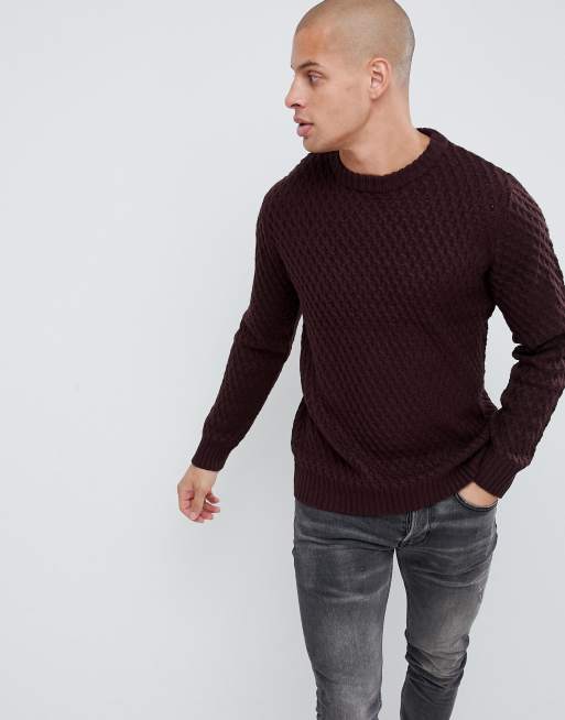Jersey burdeos de Burton Menswear
