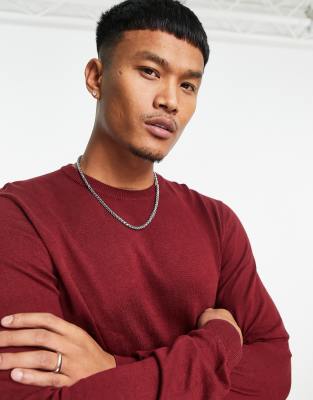 Jersey burdeos de punto de algodón de ASOS DESIGN