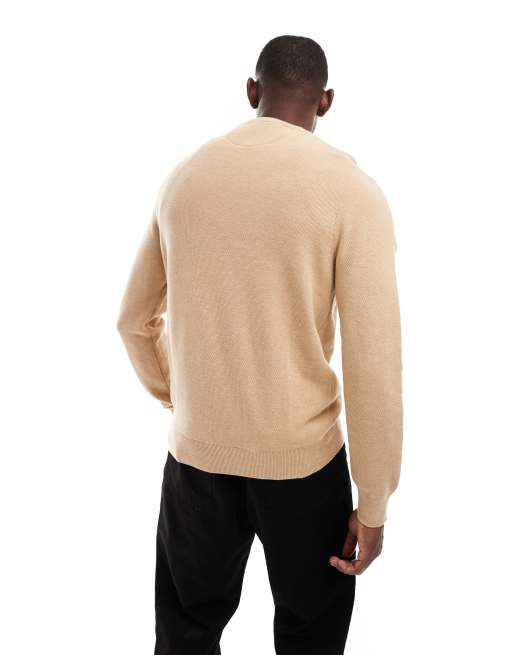 Jersey color camel jaspeado con logo de punto de algodón de Polo Ralph Lauren, 2 de 4
