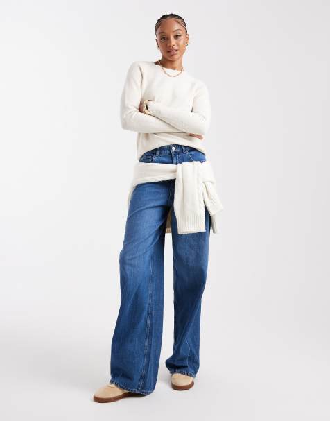 Jersey color crema con cuello redondo de punto de Vero Moda Tall - view 1