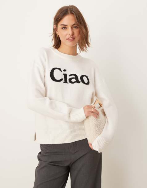 Jersey color crema con texto "Ciao" de New Look - view 1