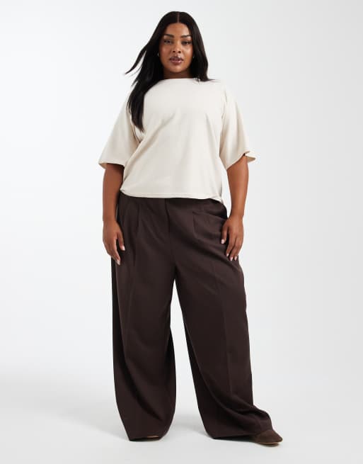 Jersey color crema de manga corta de punto de ONLY Curve, 4 de 4