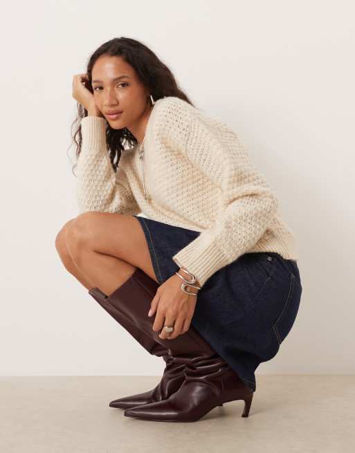 Jersey color crema de punto de JJXX, 3 de 4