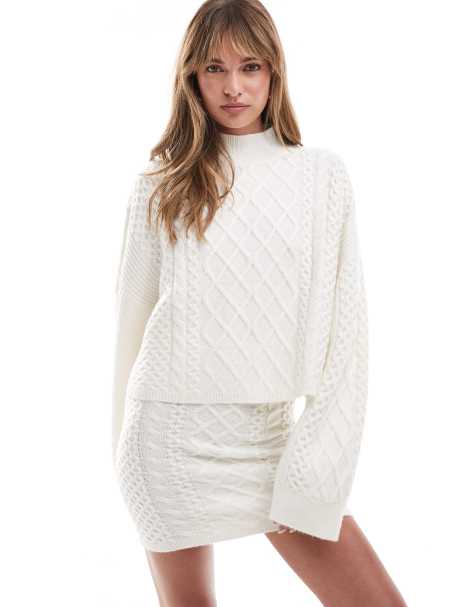Jersey color crema de punto de ochos de Miss Selfridge (parte de un conjunto) - view 1