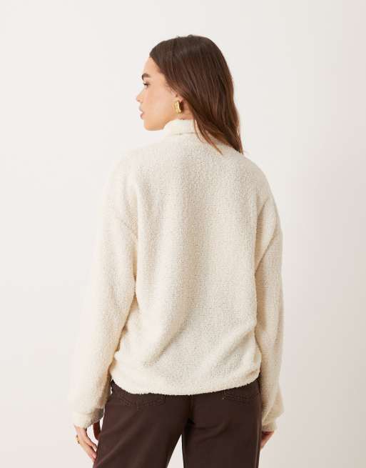 Jersey color crema de punto mullido de ASOS DESIGN, 3 de 4