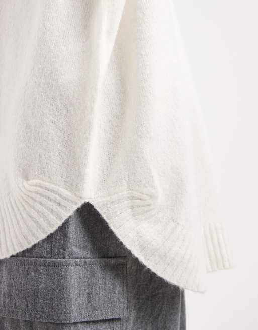 Jersey color crema extragrande con cuello alzado de Vero Moda, 2 de 4
