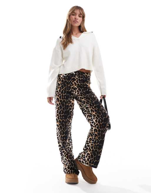 Jersey color crema holgado con solapas con ribetes negros de Miss Selfridge, 3 de 4