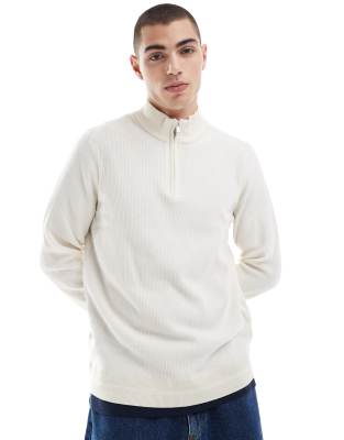 Jersey color crudo con cremallera corta de River Island